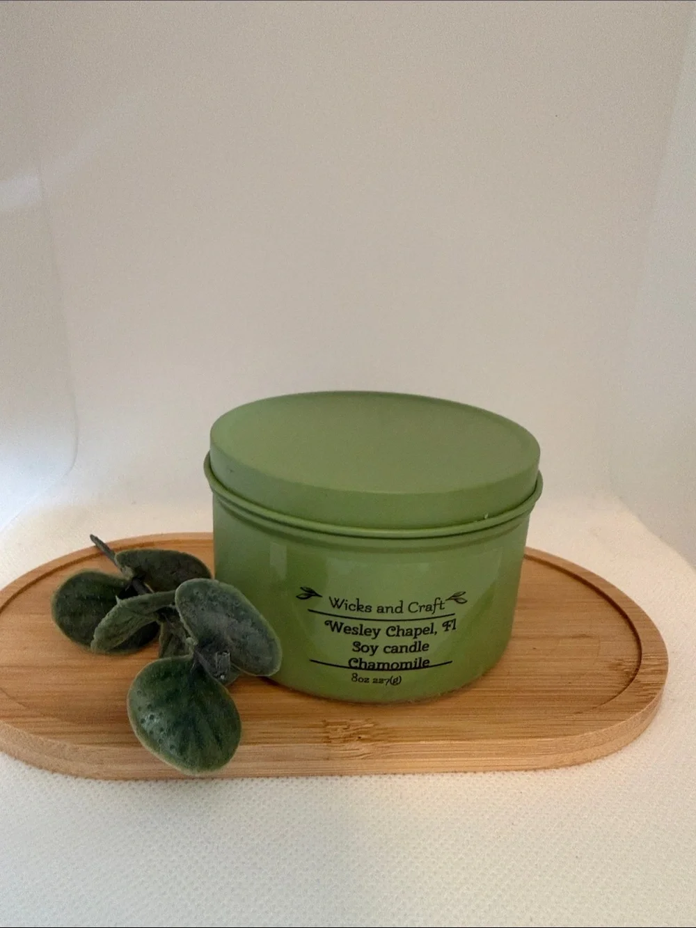 Chamomile Soy Candle - Green